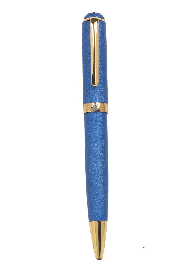 RS Men's RS pen in blue and gold metal with blue ballpoint  - Image 2