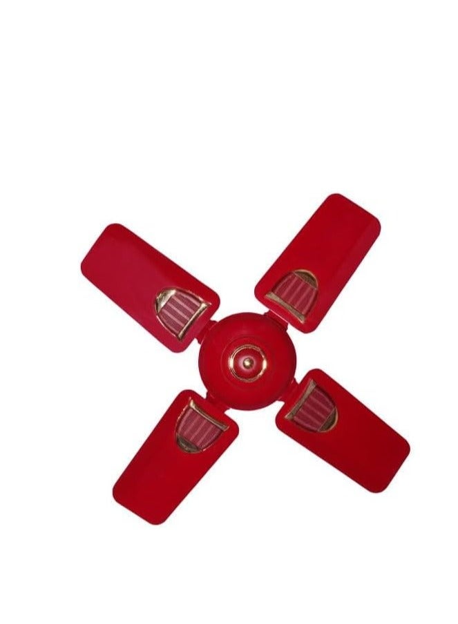 ريف مروحة سقف REEF مقاس 24 بوصة، لون أحمر وذهبي، غرفة صغيرة - Image 2