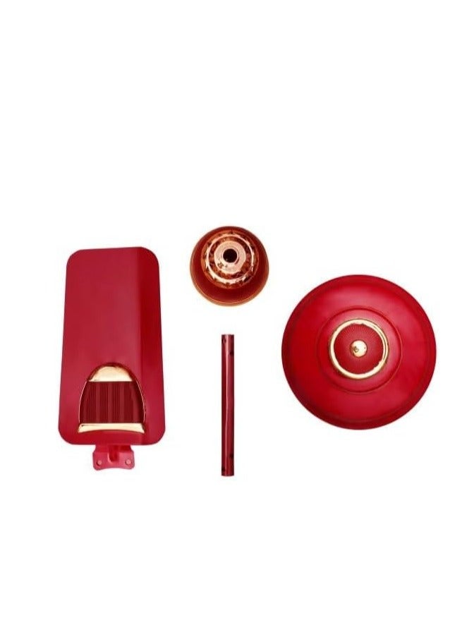 ريف مروحة سقف REEF مقاس 24 بوصة، لون أحمر وذهبي، غرفة صغيرة - Image 3