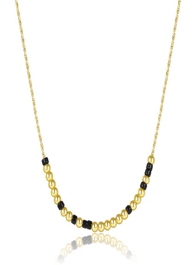 INENIMARTJ Morse Code Necklaces for Women 18k Gold Plated Barque Chain Necklace Morse Code Jewelry Inspirational Jewelry for Her (Never Give Up) - Image 1