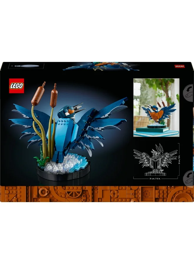 LEGO 10331 Icons Kingfisher Bird Model, Gift For Birders And Lovers Of Ornithology, Creative Building Set For Adults, Home And Office Desk Decor, A Mindful Project (834 Pieces)
