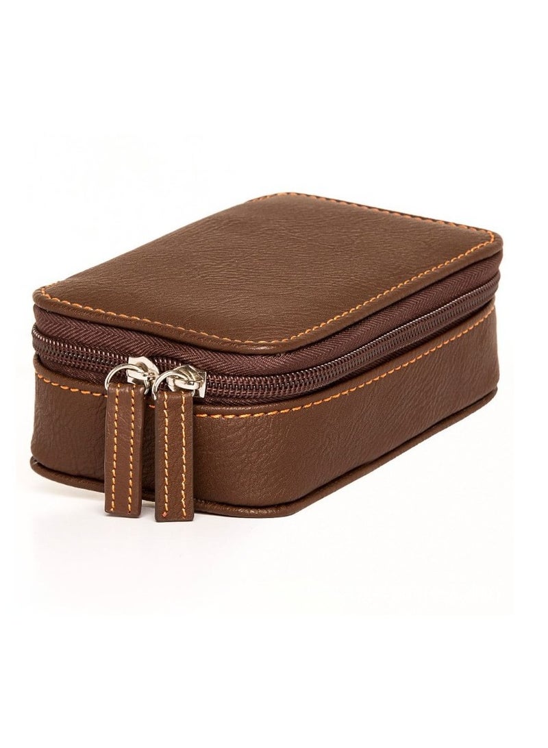general Genuine Leather Golf Accessories Storage Bag Outdoor Leather Multi-Function Golf Bag Ball Cleat Bag (Brown) - Image 4