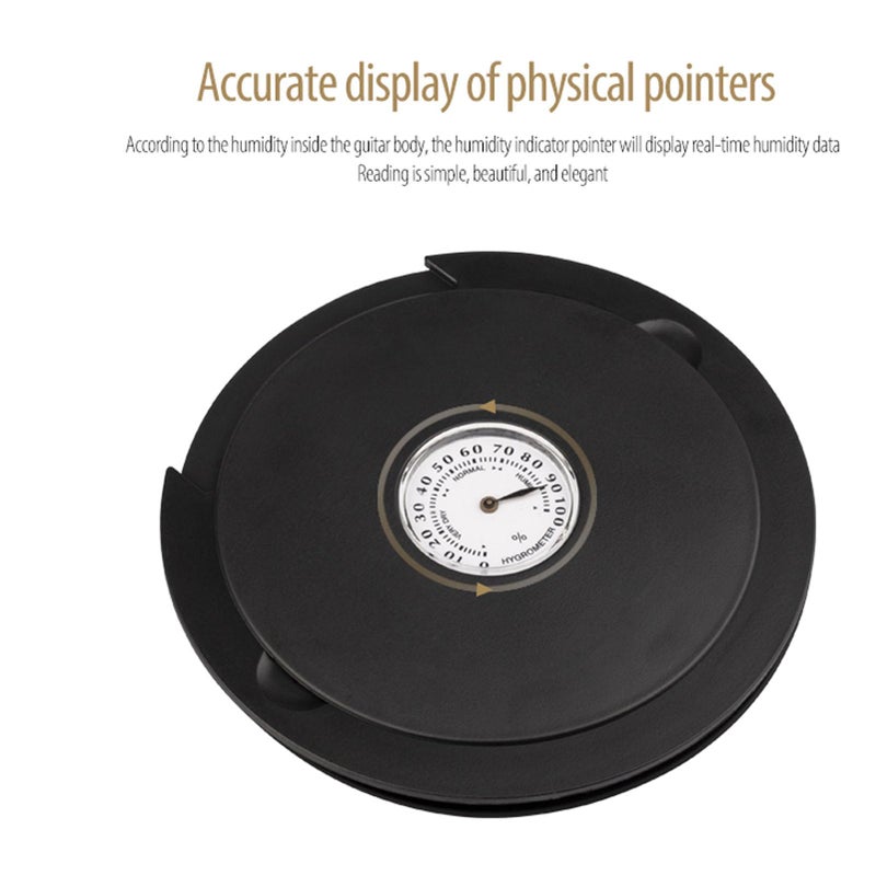 3 in 1 Guitar Soundhole Humidifier Cover for 100 103mm Diameter Black - Image 3
