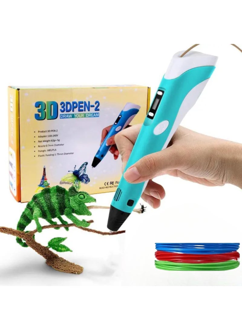 MAGIC VAULT 3D Printing Pen-3D Printing Pen with Filament Refills (3D Printing Pen with 3 PLA Filament) 3D Printer Pen  - Image 1