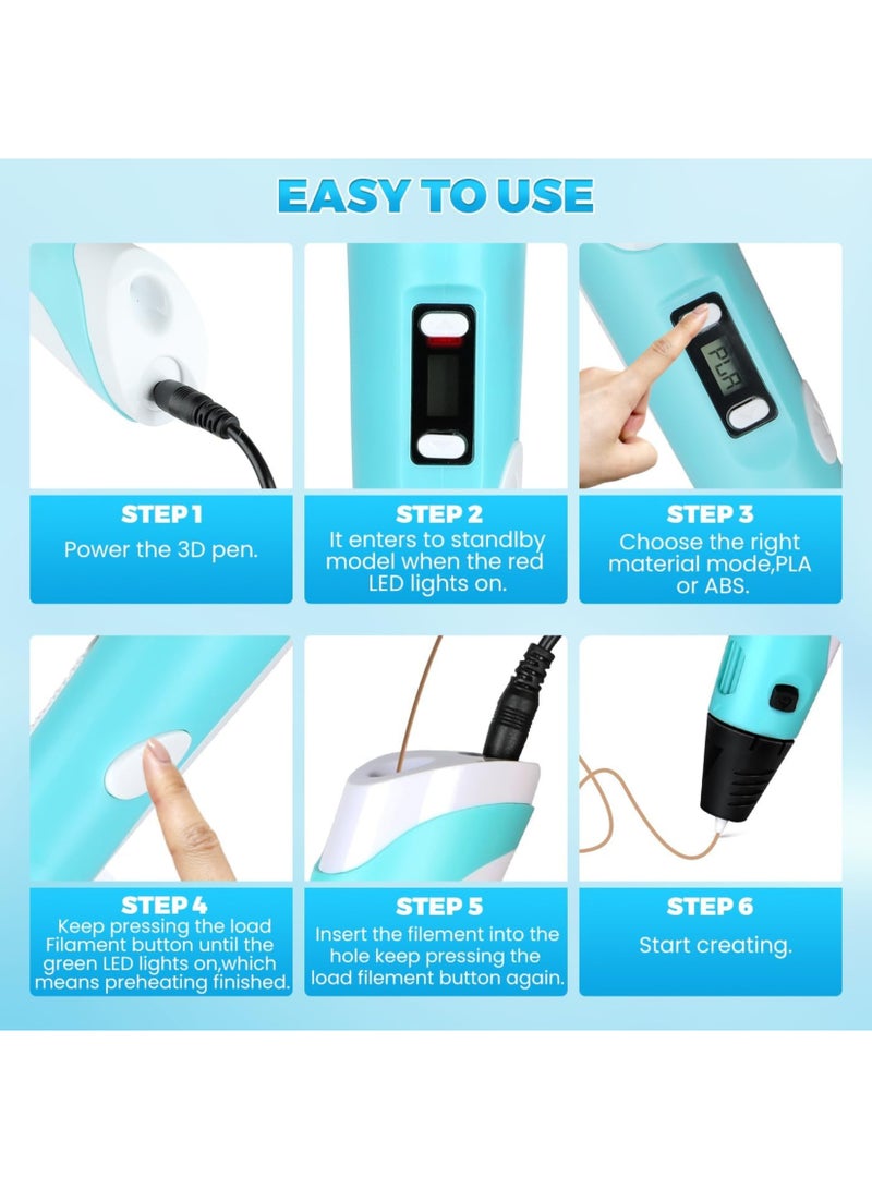 MAGIC VAULT 3D Printing Pen-3D Printing Pen with Filament Refills (3D Printing Pen with 3 PLA Filament) 3D Printer Pen  - Image 4