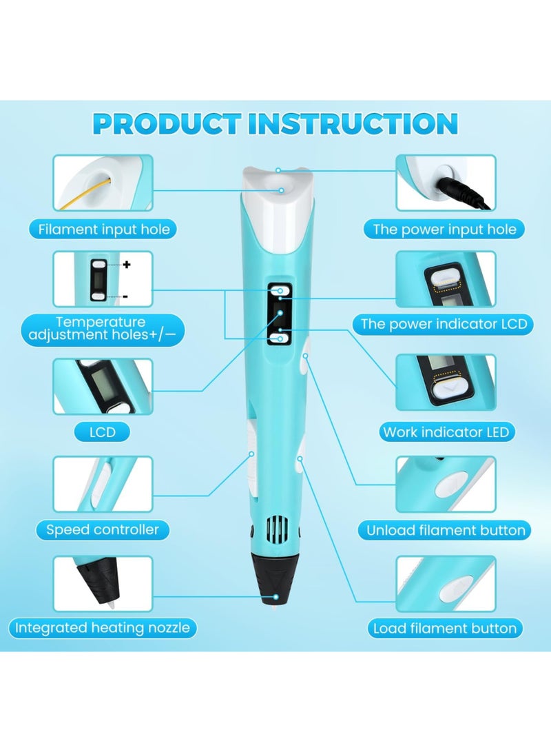 MAGIC VAULT 3D Printing Pen-3D Printing Pen with Filament Refills (3D Printing Pen with 3 PLA Filament) 3D Printer Pen  - Image 2