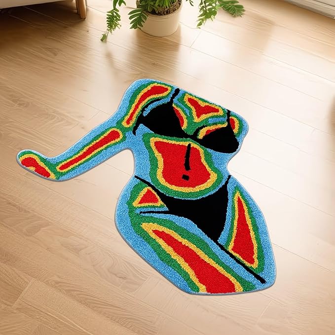 Tnessential Aesthetic Colorful Human Figure Rug - Image 2