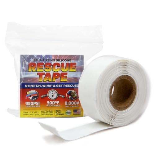 Bond It Rescue Tape, Self-Fusing Silicone for Emergency Plumbing, Pipe & Hose Repair, Electrical Insulation, Waterproof, 950PSI, Made in USA, 1" x 12', White - Image 1