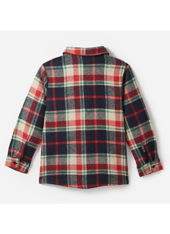 جون June Boy Plaid Shirt Red