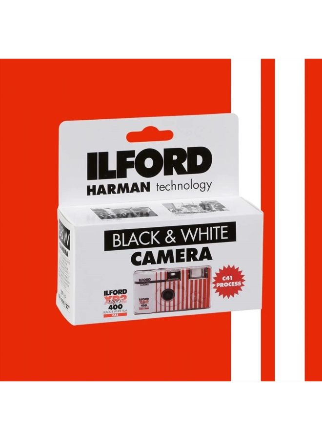 Ilford XP2 Super Single Use Camera with Flash (27 Exposures) Black and White Film CAT1174186 - Image 2