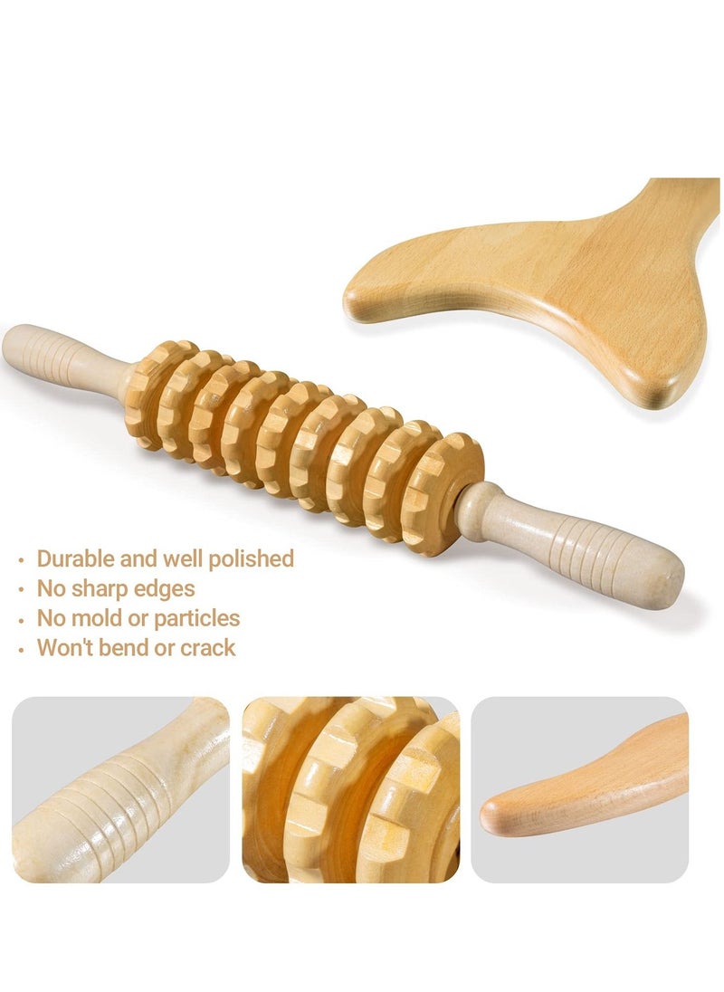 XiuWoo 2-Piece Wood Therapy Massage Tools Lymphatic Drainage Massager Maderoterapia Kit for Body Sculpting Anti Cellulite Lymphatic Drainage  - Image 3