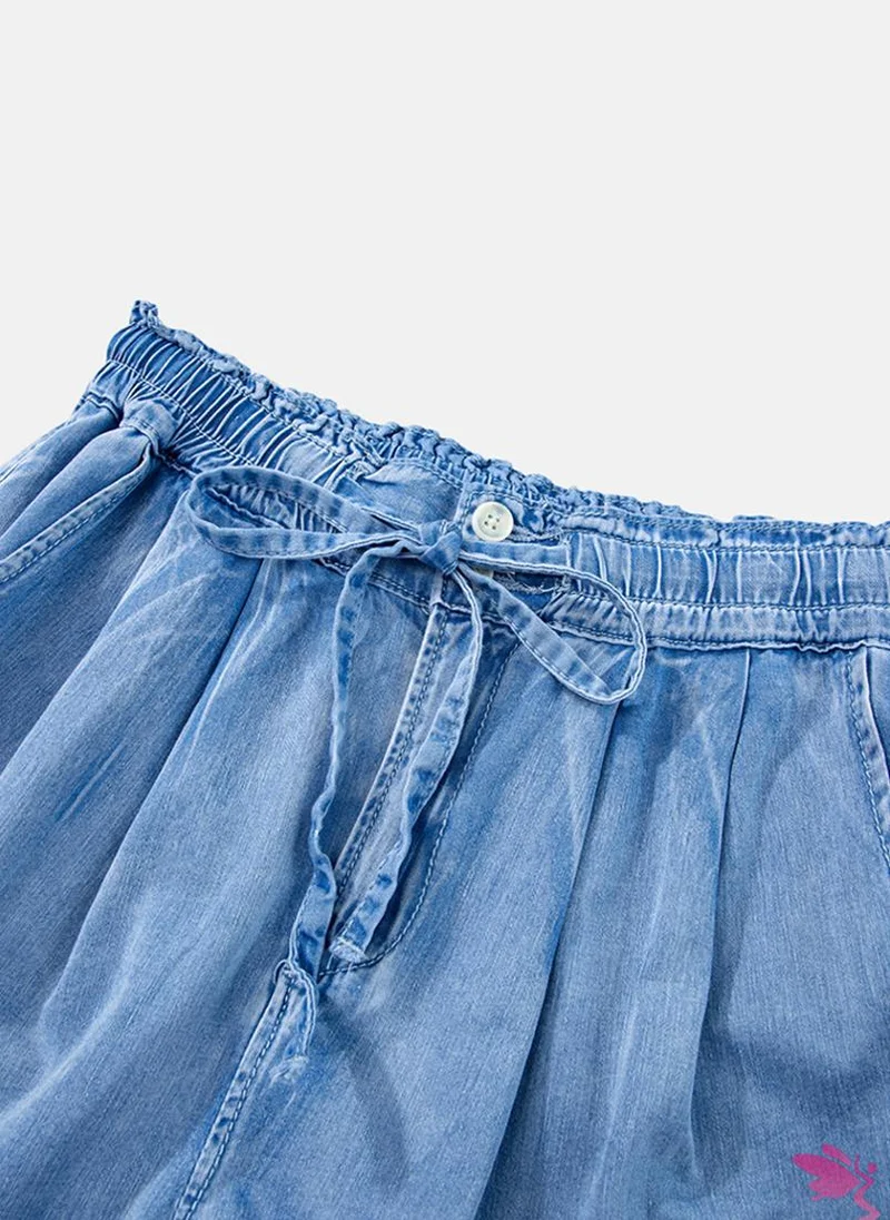 YUNIQEE Blue Pain Casual Shorts