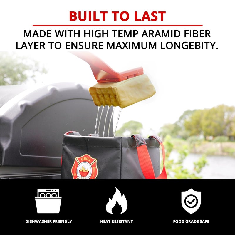 Grill Rescue BBQ Replaceable Scraper Cleaning Head, Bristle Free Grill Brush- Durable and Unique Scraper Tools for Cast Iron or Stainless-Steel Grates (Grill Grate Brush with Scraper) - Image 3