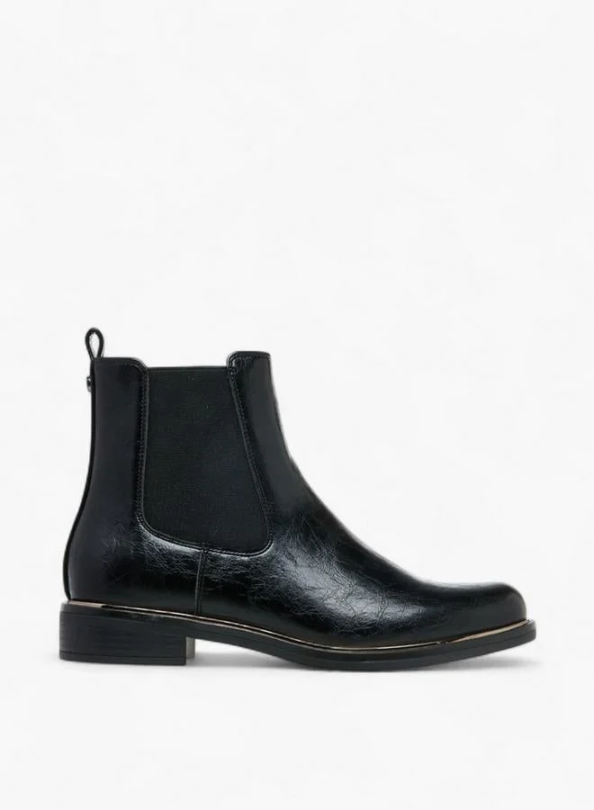 سيليست Women'S Solid Ankle Boots With Zip Closure And Pull Tabs