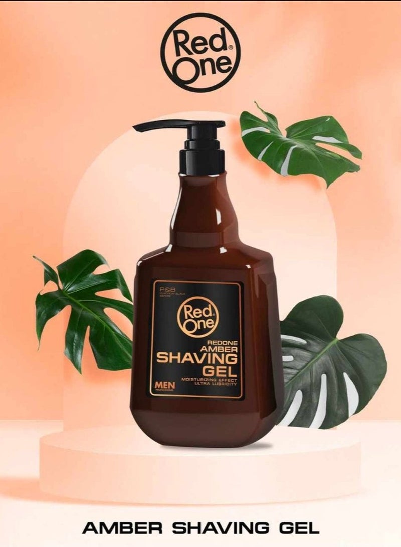 RedOne Shaving Gel Amber 1000ml – Smooth Shave with Beard Softening Formula - Image 2