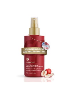 ColorProof Colorproof Volume Blow Dry Spray Primer 6.7 Fl. Oz. Volumizing Heat Protection Spray for Hair, White Nectarine Scent  - Image 1