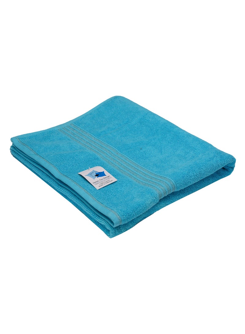 Home-Tex Design Hometex Design Luxurious And Soft Light Blue 550 GSM Bath Towel Perfect For Home and Home Decor - Image 1