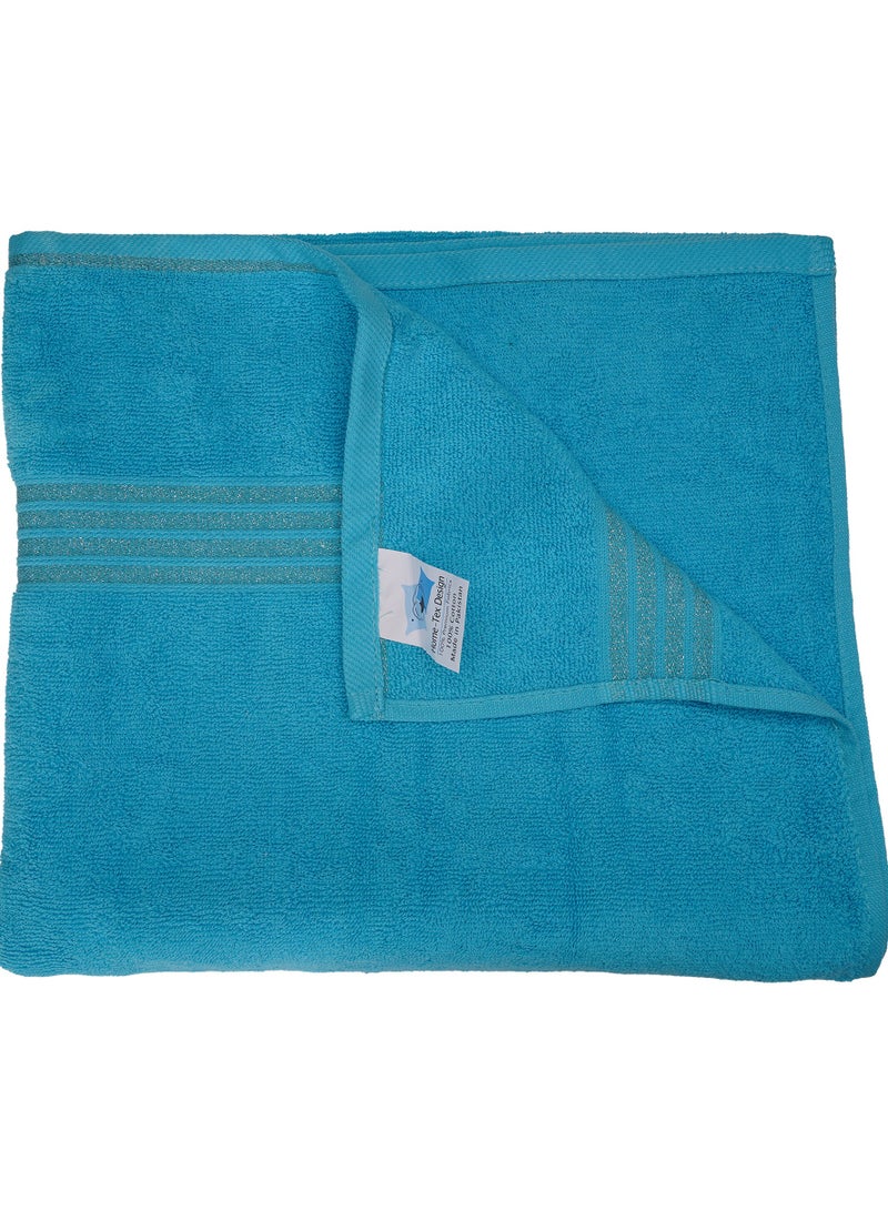 Home-Tex Design Hometex Design Luxurious And Soft Light Blue 550 GSM Bath Towel Perfect For Home and Home Decor - Image 2