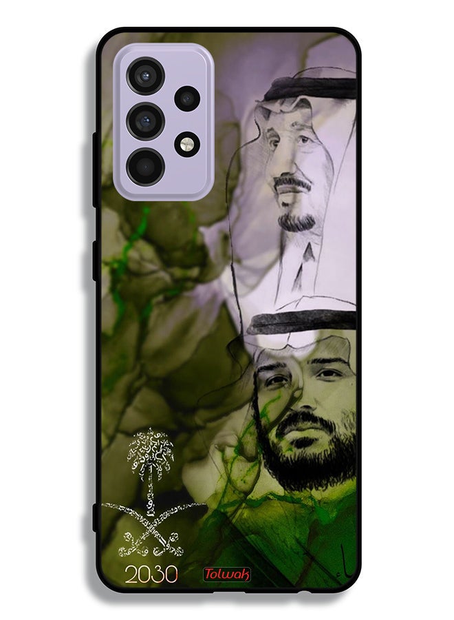 Tolwak Samsung Galaxy A52s 5G Protective Case Cover King Salman And Crown Prince Muhammad Art Poster - Image 1