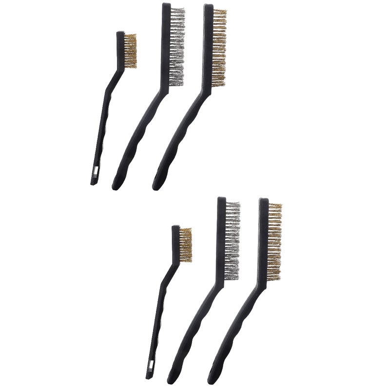 2 Sets Wire Brush Crevice Cleaning Brush Assortment Groove Cleaning Brush Tool - Image 1