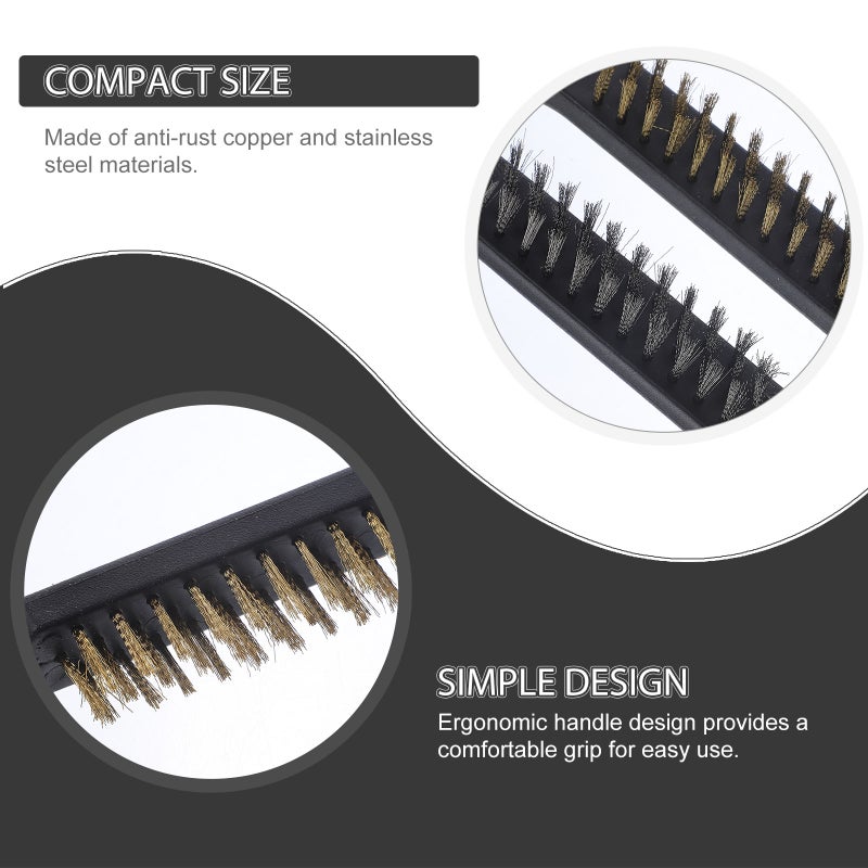 2 Sets Wire Brush Crevice Cleaning Brush Assortment Groove Cleaning Brush Tool - Image 3