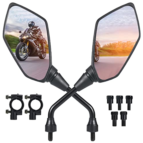 OFIG Motorcycle Mirrors OFIG ATV Mirrors with 78 Handlebar Mount Compatible with Motorcycle Scooter Moped ATV Snowmobile Polaris Sportsman Dirt Bike Cruiser Chopper - Image 1
