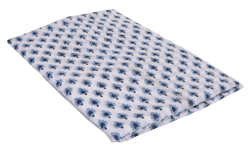 Trade Star 3 Yard Natural Fabric 100% Cotton Hand Block Print Fabric Beautiful Flower Print Textile for Sewing Crafting for Dressmaking Cotton Cloth by the Yard Premium Soft Cotton 44 Inches - Image 5
