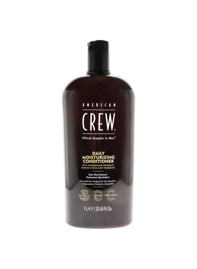 American Crew Men's Daily Moisturizing Conditioner for Soft, Manageable Hair, Naturally Derived, Vegan Formula, Citrus Mint, 33.8 Oz