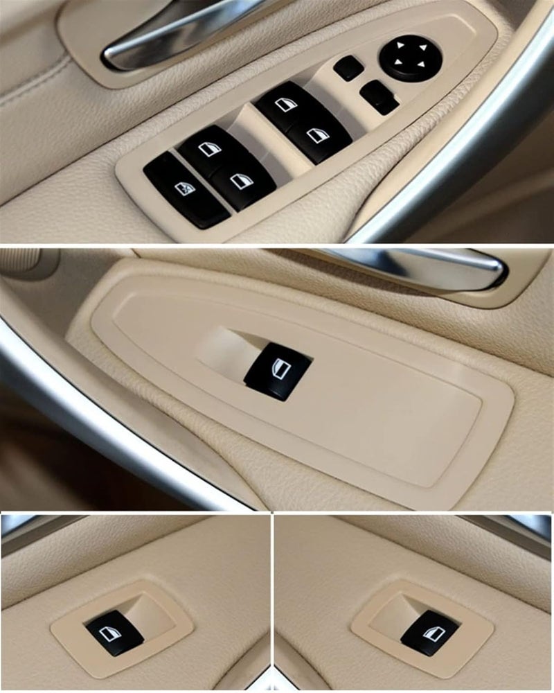QASULER Carbon Fiber Window Switch Panel Cover for BMW - Image 2