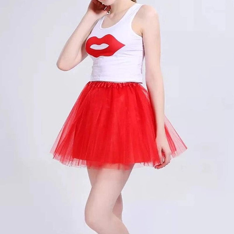 Phantomon Tutu Skirt Women's Teens Classic Elastic 4 Layered Tulle Ballet Tutu Skirt, Adult Size Non See-Through - Image 4