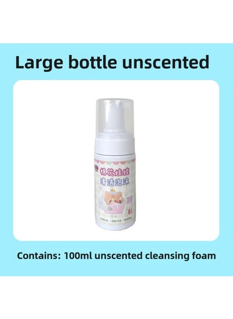 Cotton Doll Cleaner Blush Doll Coat Cleaning Solution Foam Spray Plush Toy Cloth Dry Cleaning Hair Care Solution-Color:100ml Unscented Cleansing Foam [randomly Sent]