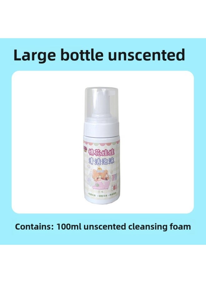 null - Cotton Doll Cleaner Blush Doll Coat Cleaning Solution Foam Spray Plush Toy Cloth Dry Cleaning Hair Care Solution-Color:100ml Unscented Cleansing Foam [randomly Sent] - Image 1