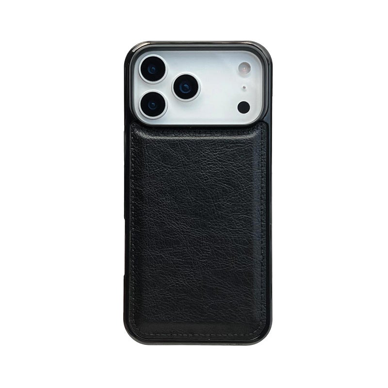 erorex For iPhone 17 Pro Max Cowhide Texture Back Cover Phone Case(Black) - Image 2