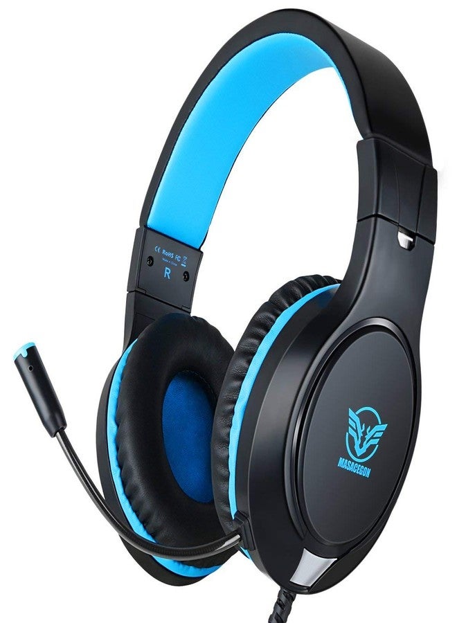 MASACEGON Gaming Headset for Xbox One, PS4, PC Lightweight Noise Cancelling Gaming Headphones with Flexible Mic for Nintendo Switch Mac Laptop iPad Smartphone - Image 1