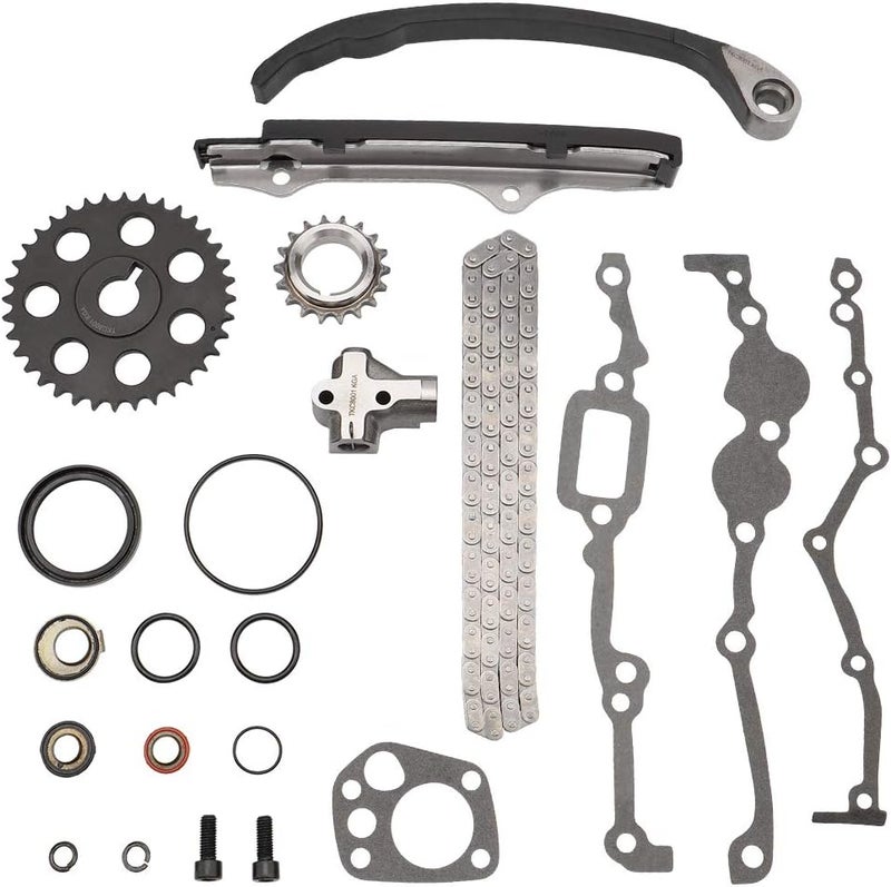 MAYASAF Engine Timing Chain Kit for Nissan KA24E 2.4L L4 Engine - OE Replacement with Gaskets and Oil Seal - Image 1