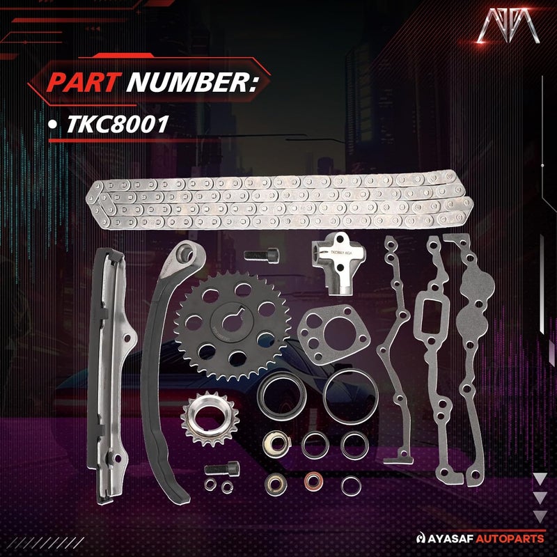 MAYASAF Engine Timing Chain Kit for Nissan KA24E 2.4L L4 Engine - OE Replacement with Gaskets and Oil Seal - Image 3
