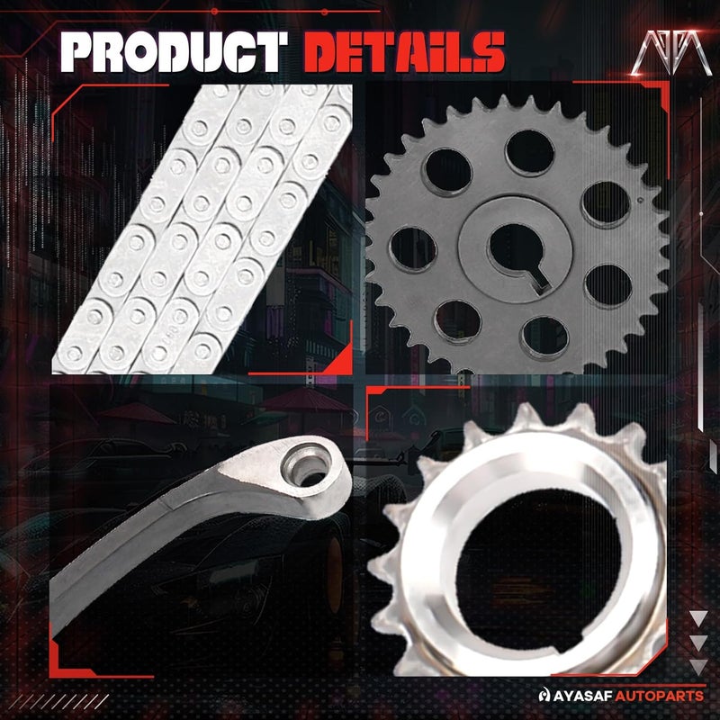 MAYASAF Engine Timing Chain Kit for Nissan KA24E 2.4L L4 Engine - OE Replacement with Gaskets and Oil Seal - Image 2