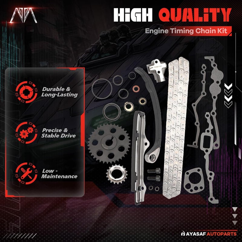 MAYASAF Engine Timing Chain Kit for Nissan KA24E 2.4L L4 Engine - OE Replacement with Gaskets and Oil Seal - Image 5