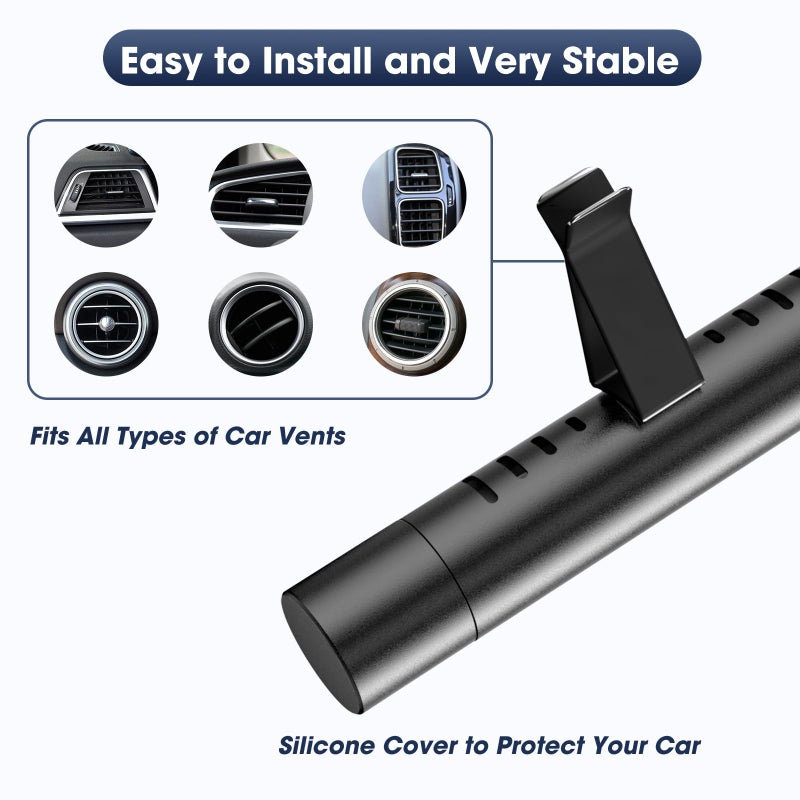 RoyAroma Car Air Freshener, RoyAroma Car Diffuser Vent Clips Set with 10 Bags Different Scents Essential Oil Stick (2 Sticks Each) and 8 Unscented Refill Sticks for Women Men Automotive Fragrance Decoration - Image 5