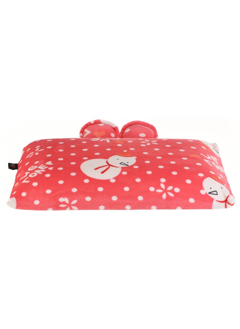Max Comfort - Infant and Toddler Medical Pillow - Comfortable Baby Pillow with Washable Plush Outer Cover and Colorful Colorful Pattern, Pink Decorative - Image 1