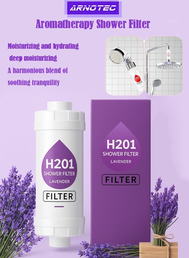 ARNOTEC Vitamin C Shower Filter with Aroma Therapy – Rose Scent Shower Head Filter for Hard Water, Chlorine & Fluoride Removal – Skin & Hair Care Water Softener, Universal Fit, Easy Installation, Eco-Friendly - Image 1
