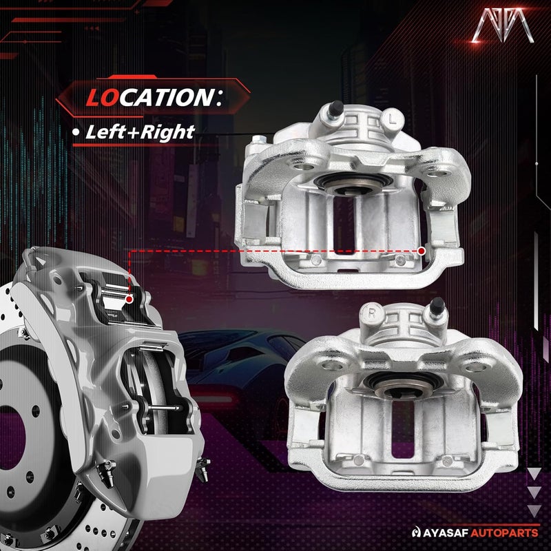MAYASAF 18B4726 18B4727 Rear Left&Right Disc Brake Caliper Assembly for Chevy Astro 03-05/Silverado 1500 99-02/Suburban 1500/Tahoe, for GMC Safari/Sierra 1500/Yukon/Yukon XL 1500, for Cadillac DeVille - Image 2