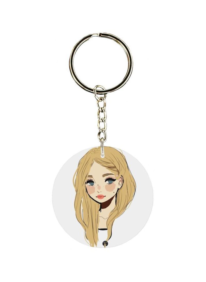 Girl Printed Keychain