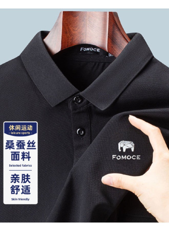 Fomoce 2024 Summer Short-sleeve T-shirt Business Casual Men's Polo Shirt - Image 1