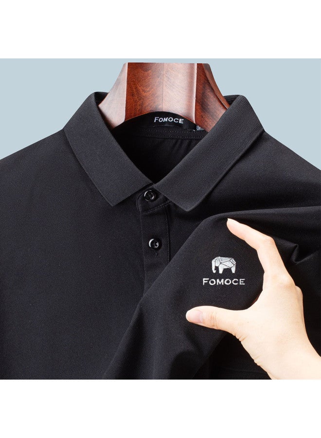 Fomoce 2024 Summer Short-sleeve T-shirt Business Casual Men's Polo Shirt - Image 3
