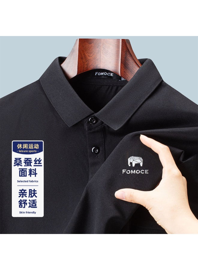 Fomoce 2024 Summer Short-sleeve T-shirt Business Casual Men's Polo Shirt - Image 2