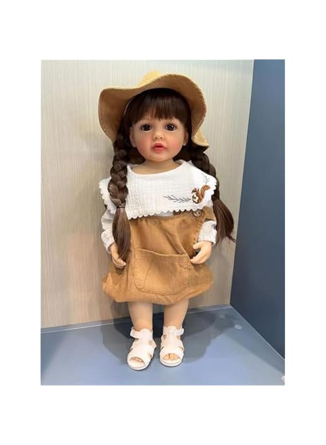22 Inches Long Wig Hair So Truly Reborn Baby Doll Crafted in Silicone Vinyl Full Body Anatomically Correct, Newborn Realistic Princess Toddler Girl Dolls Look Real, Forever Yours Sweetheart - Image 2