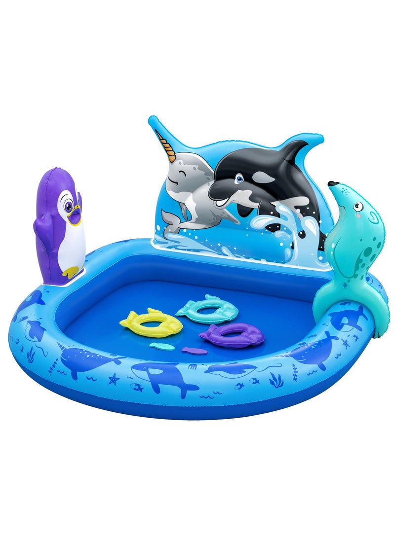 Bestway Bestway Play Center Polar Pals 34x131x73cm | Kiddie Pool | Inflatable Pool for Toddlers and Kids - Image 1