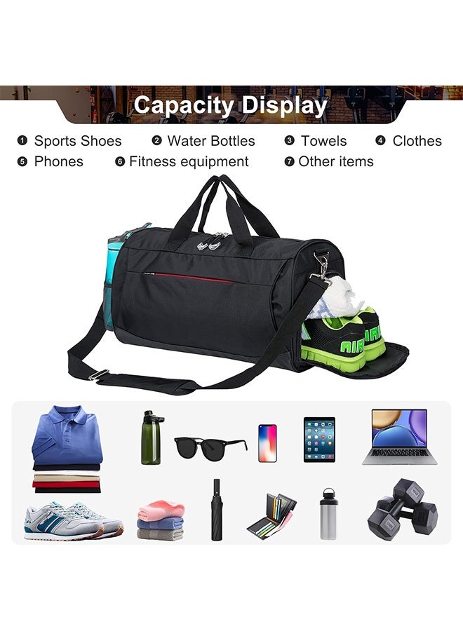 JOUDIYA Gym Bag for Men Women, Sports Duffel Bag with Shoes Compartment and Wet Pocket, Small Duffle Bags for Swimming Basketball, Carry on Overnight Bag for Travel, Black (30 L) - Image 3