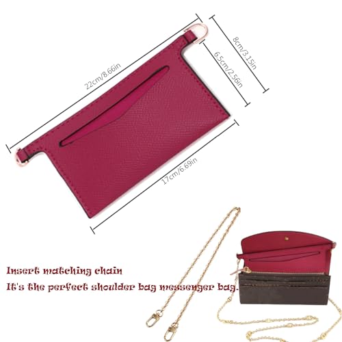 Lckaey purse accessories kit for emilie wallet -Bag accessories, lining bags, organizer inserts 3015-Fuchsia - Image 2